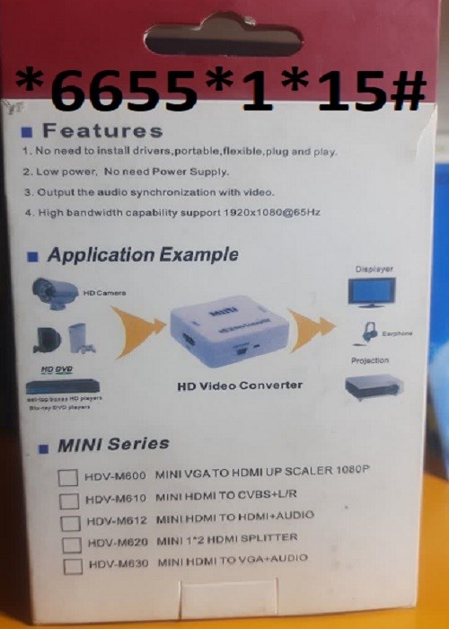 مبدل VGA به HDMI مدل Mini